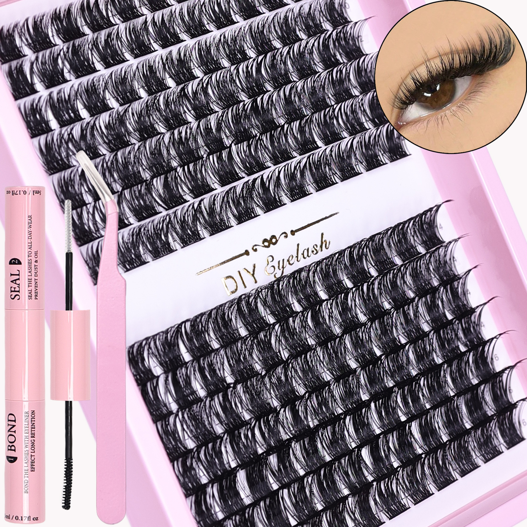 Eyelash Extension Home Service - 168pcs DIY Eyelash Extension Kit with