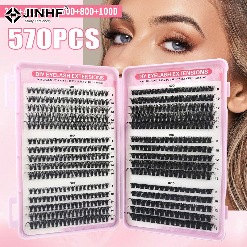 Eyelash Extension Home Service - 570pcs 30D/40D/50D/60D Individual Lashes Book Clusters