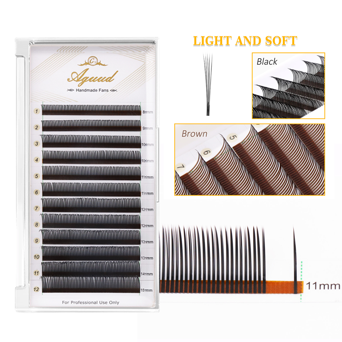 Eyelash Extension Wet Look - AGUUD﻿ 5D Closed Premade Volume Eyelash