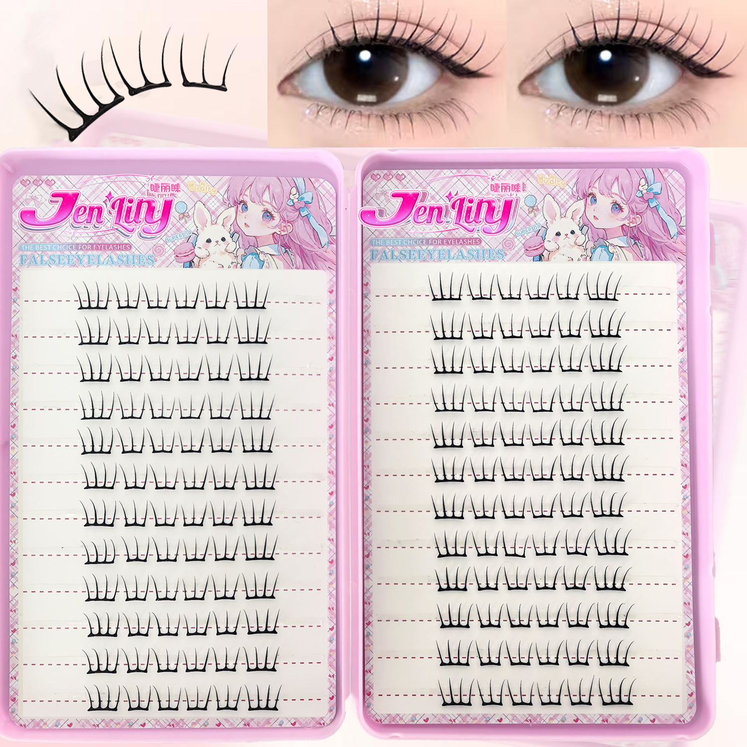 Eyelash Extension Uv Glue - K-pop 2.0 Style Self-Adhesive False Eyelashes