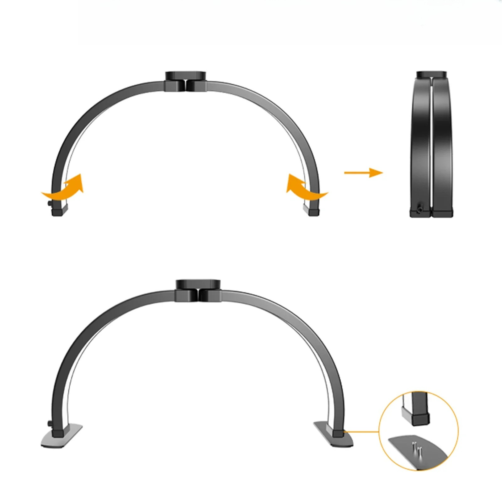 Eyelash Extension Uk - LFor EU/US/UK Plug LED Half Moon
