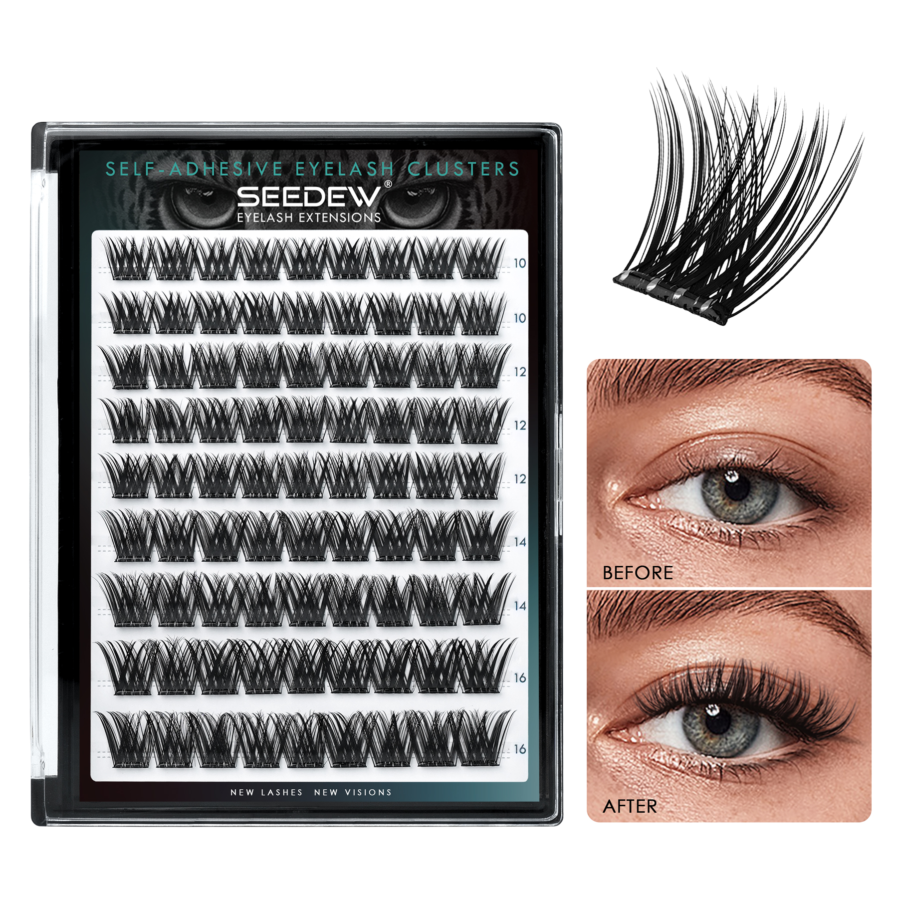 Eyelash Extension Home Service - SEEDEW Self Adhesive Eyelashes Large Capacity