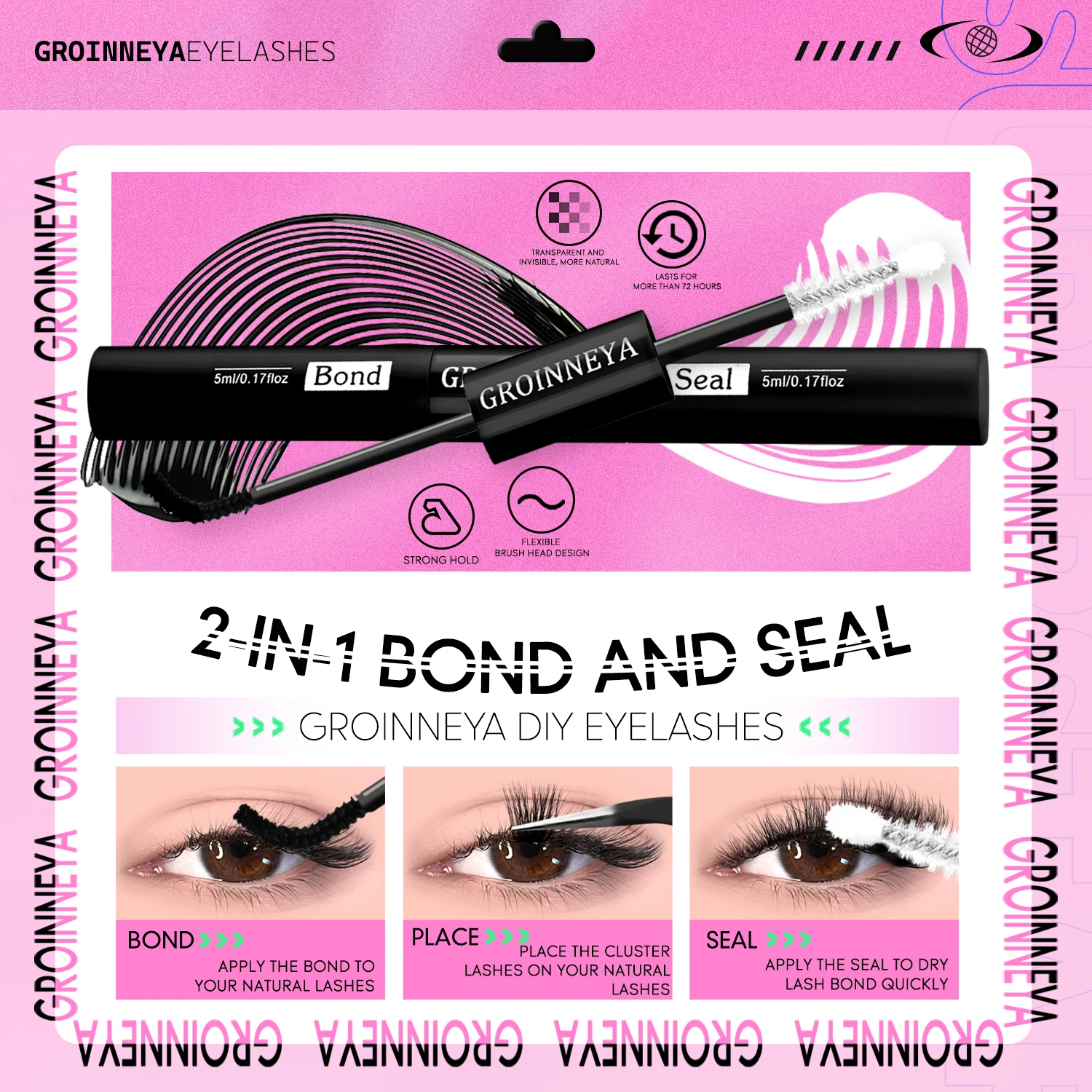 GROINNEYA Lash Clusters Kit Ca - Eyelash Extension Home Service recension och pris