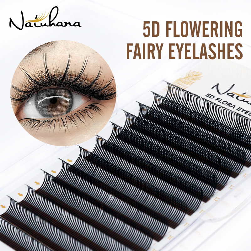 NATUHANA 5D Flora Individual L - Eyelash Extension Wet Look recension och pris