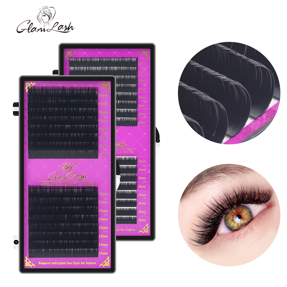GLAMLASH 16Rows Premium Sable  - Eyelash Extension Single Lash recension och pris