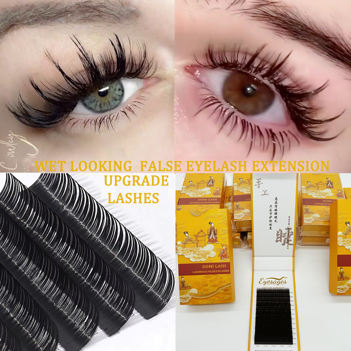 Domi Wet Look A Shape Autumn W - Eyelash Extension Wet Look recension och pris