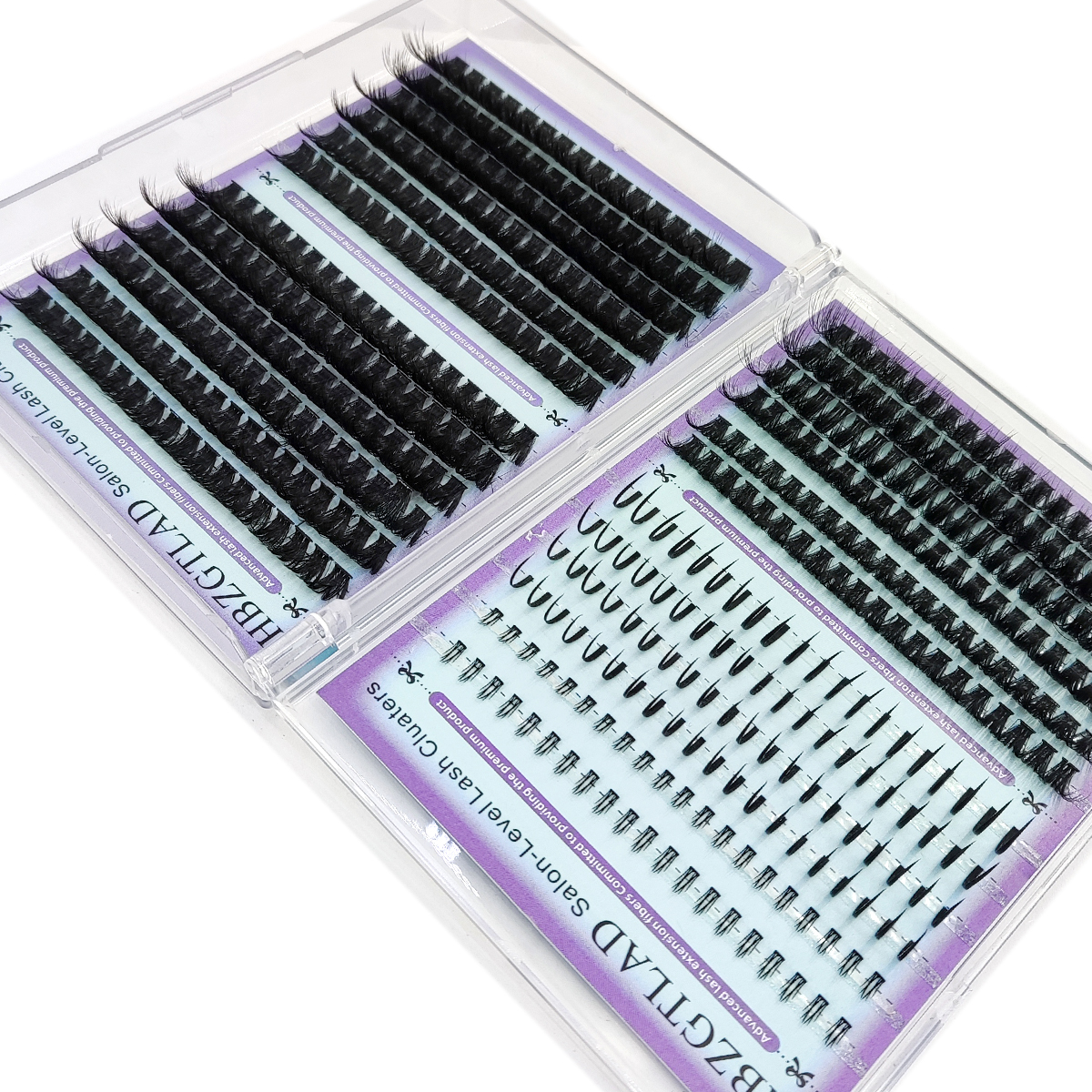 New 24Rows 60D-180D Lash Spike - Eyelash Extension Wet Look recension och pris