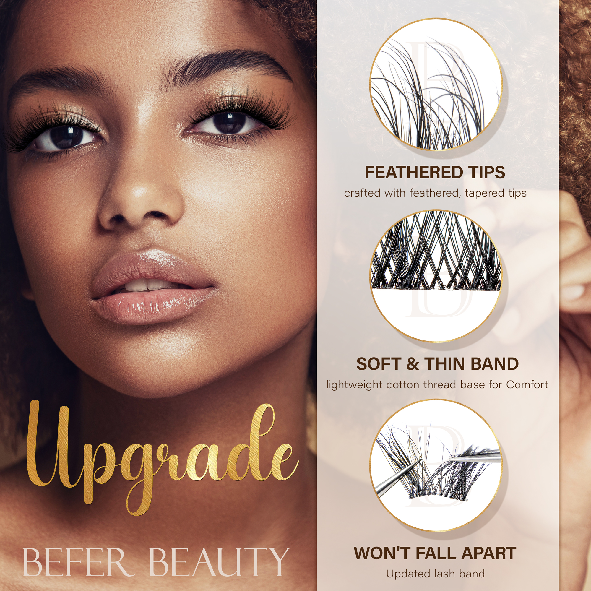 Befer Lash Clusters Kit False  - Eyelash Extension For Asian Eyes recension och pris