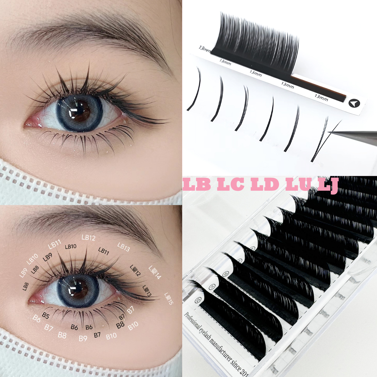 Camellia False Eyelashes LC LB - Eyelash Extension Wet Look recension och pris