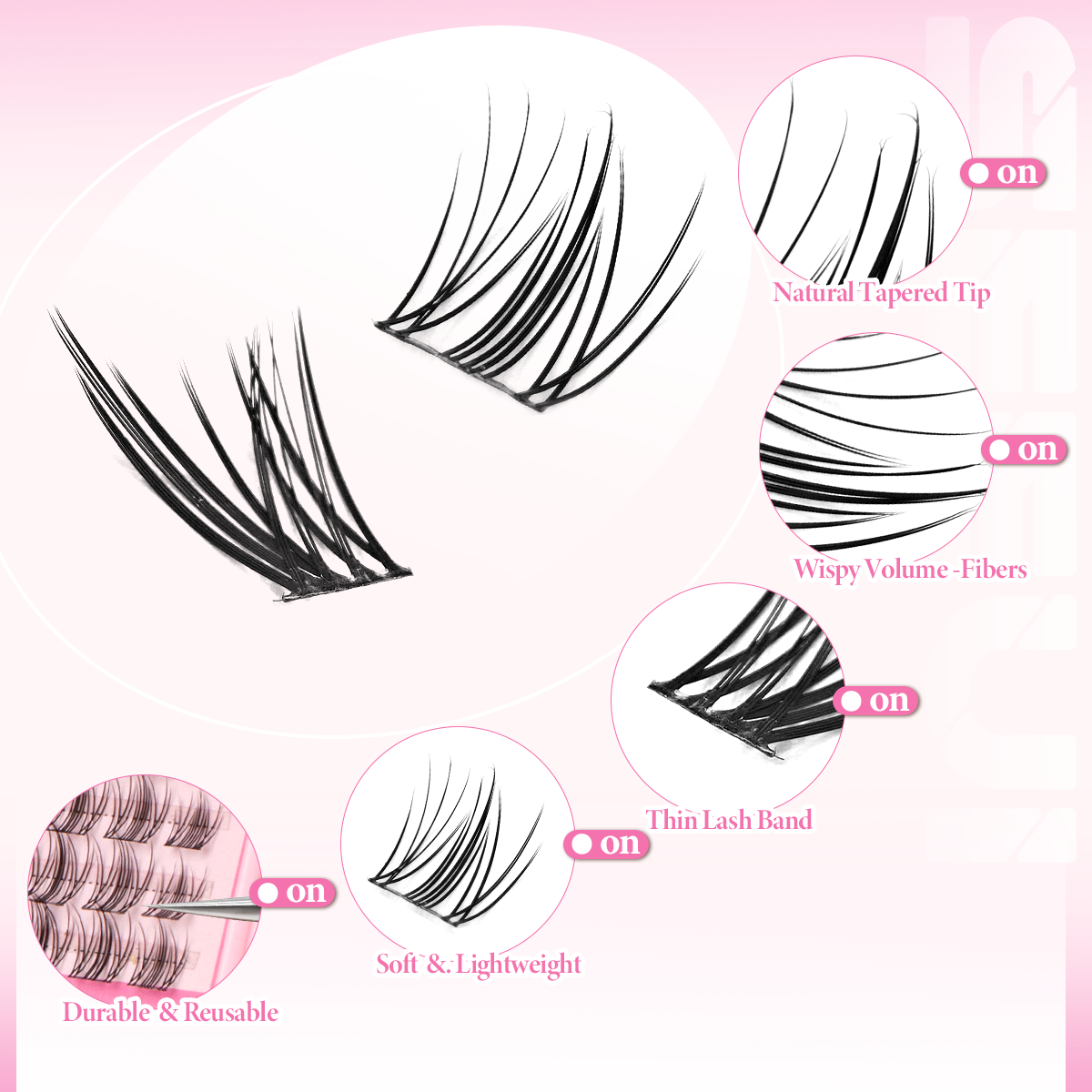 DIY Eyelashes Clusters Natural - Eyelash Extension For Asian Eyes recension och pris