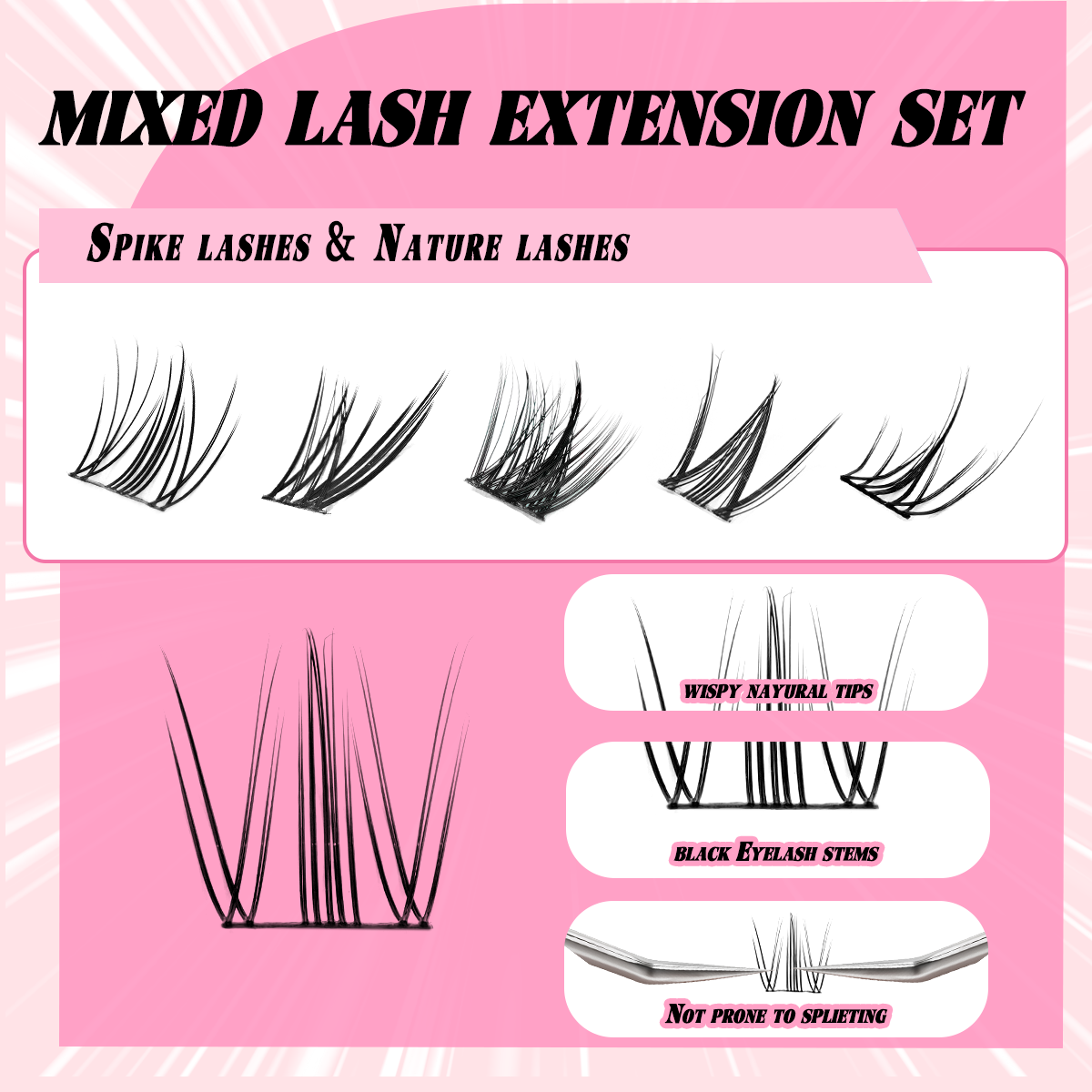 DIY Eyelashes Clusters Natural - Eyelash Extension For Asian Eyes recension och pris