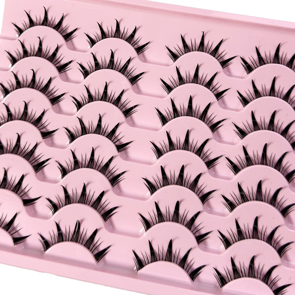 5/7/14Pairs Manga Lashes with  - Eyelash Extension Wet Look recension och pris