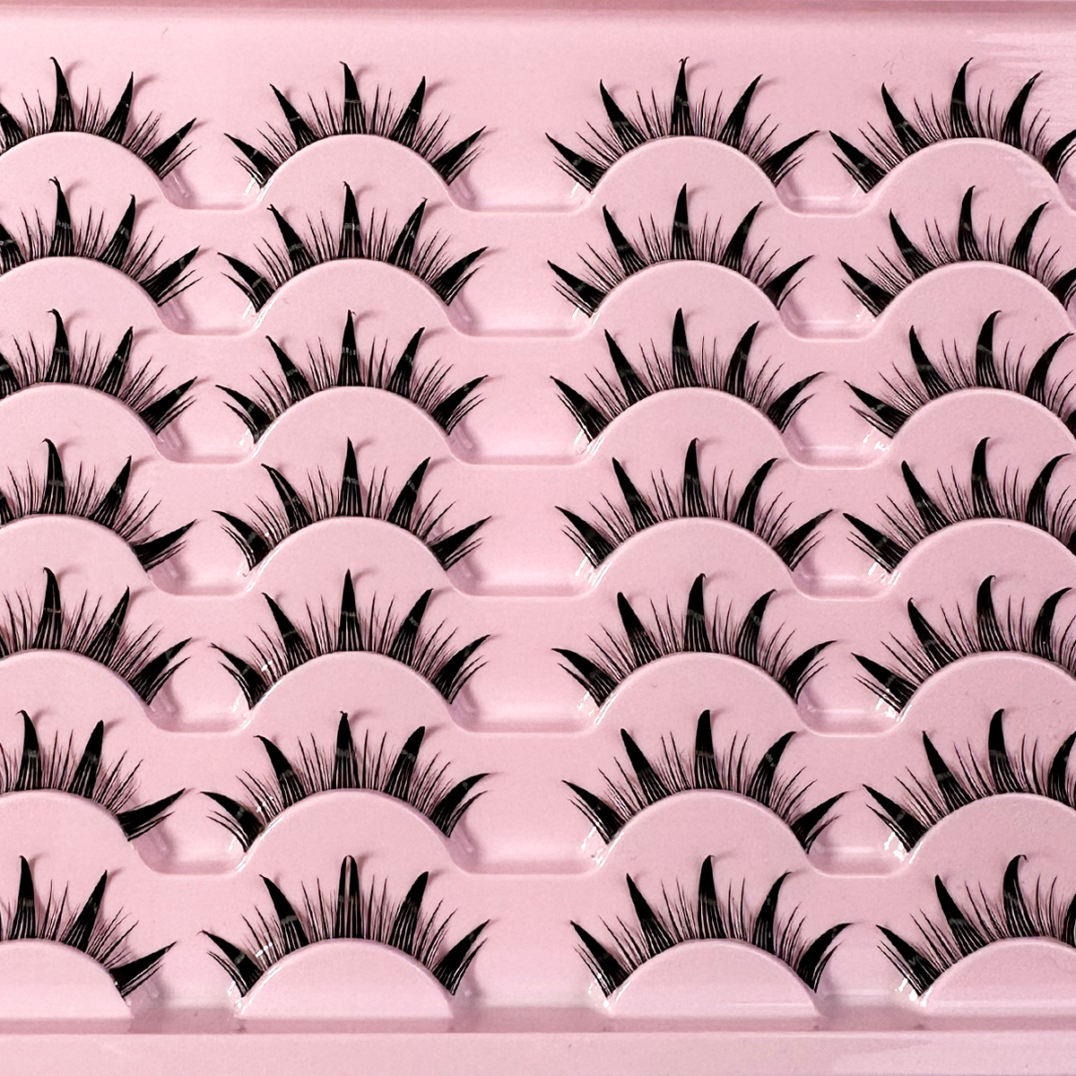 5/7/14Pairs Manga Lashes with  - Eyelash Extension Wet Look recension och pris
