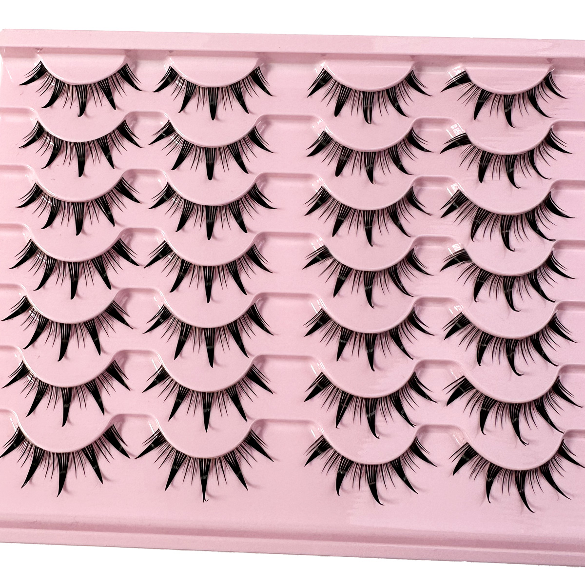5/7/14Pairs Manga Lashes with  - Eyelash Extension Wet Look recension och pris