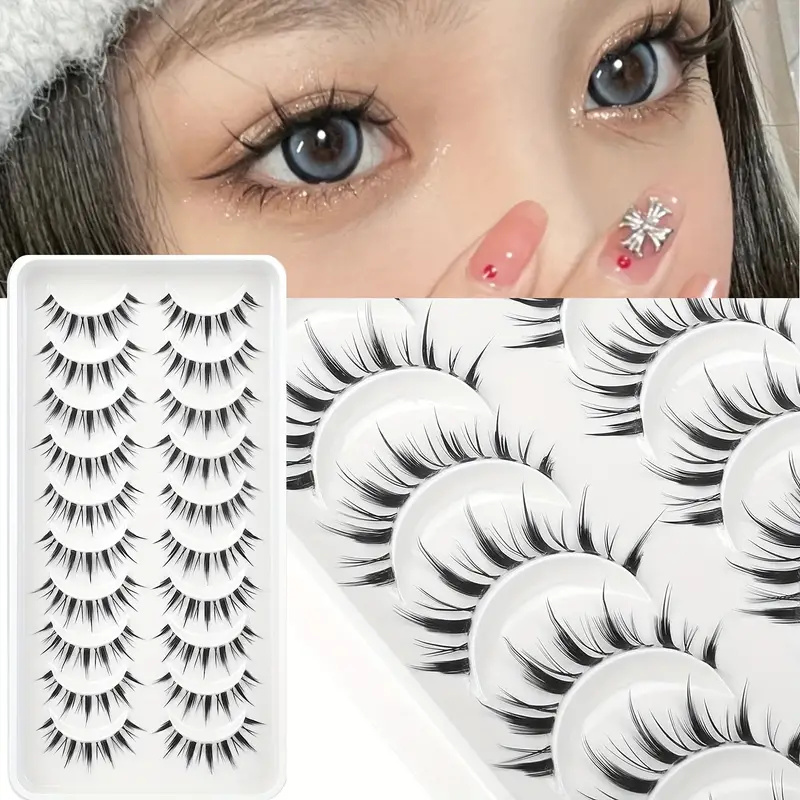 10 pairs of cartoon demon eyel - Eyelash Extension Single Lash recension och pris