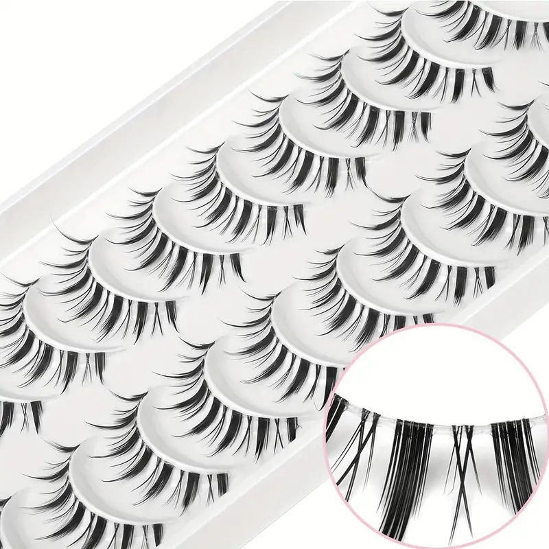 10 pairs of cartoon demon eyel - Eyelash Extension Single Lash recension och pris