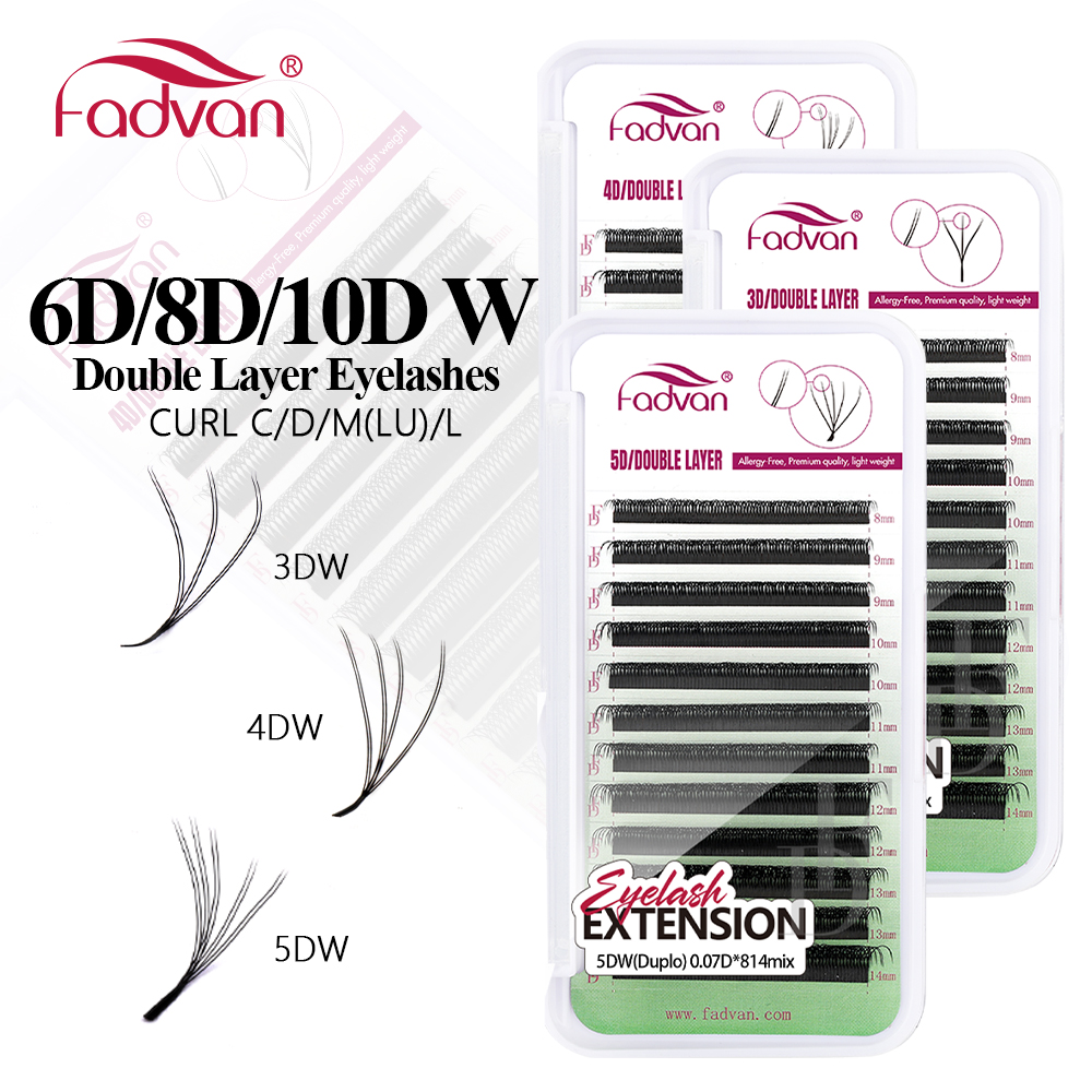 FADVAN W Shape Double Layer Ey - Eyelash Extension For Asian Eyes recension och pris