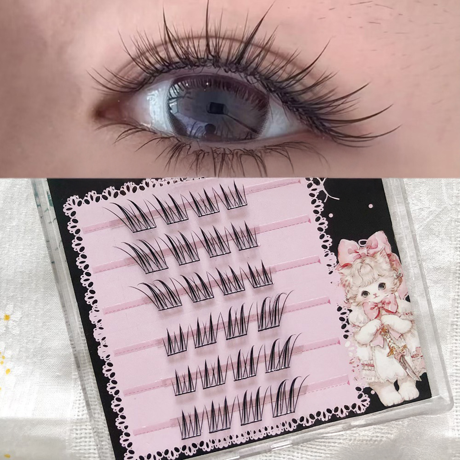 6/10/20 Rows Foxes False Eyela - Eyelash Extension Uv Glue recension och pris