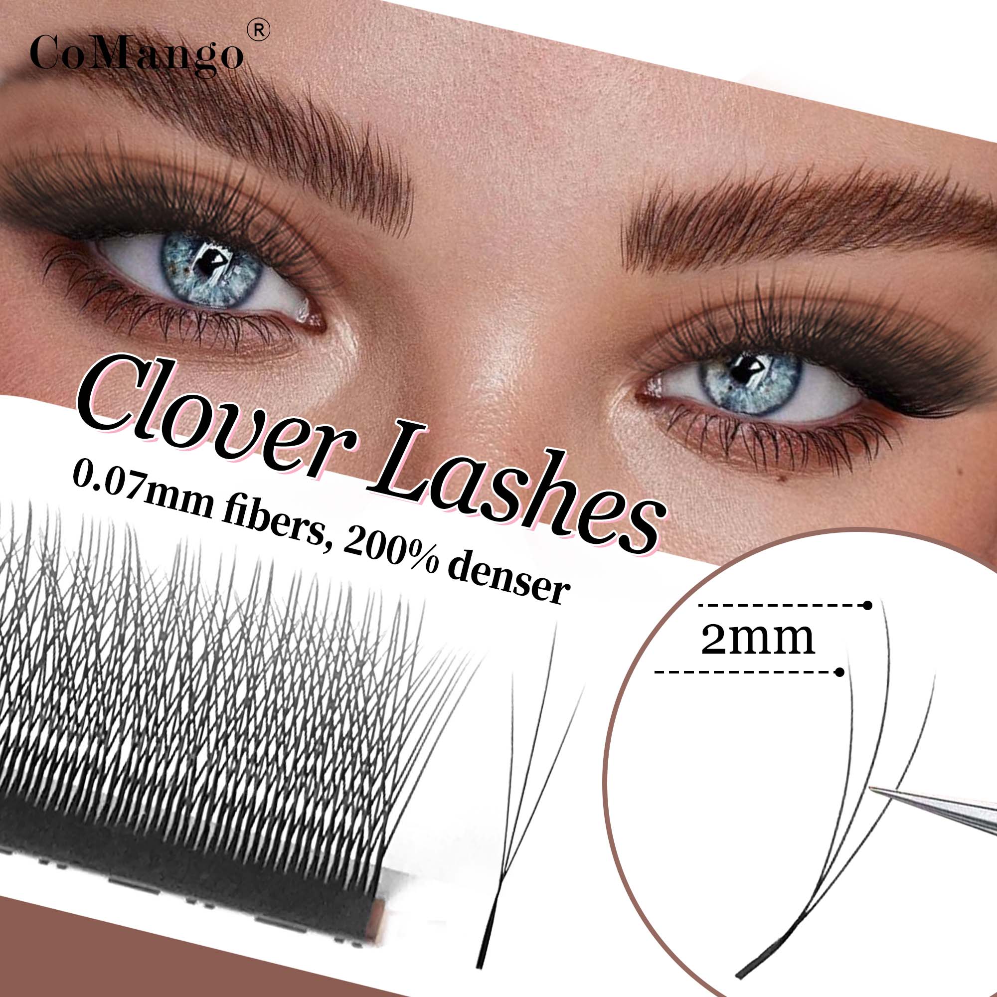 CoMango W Shape Eyelash Extens - Eyelash Extension Wet Look recension och pris