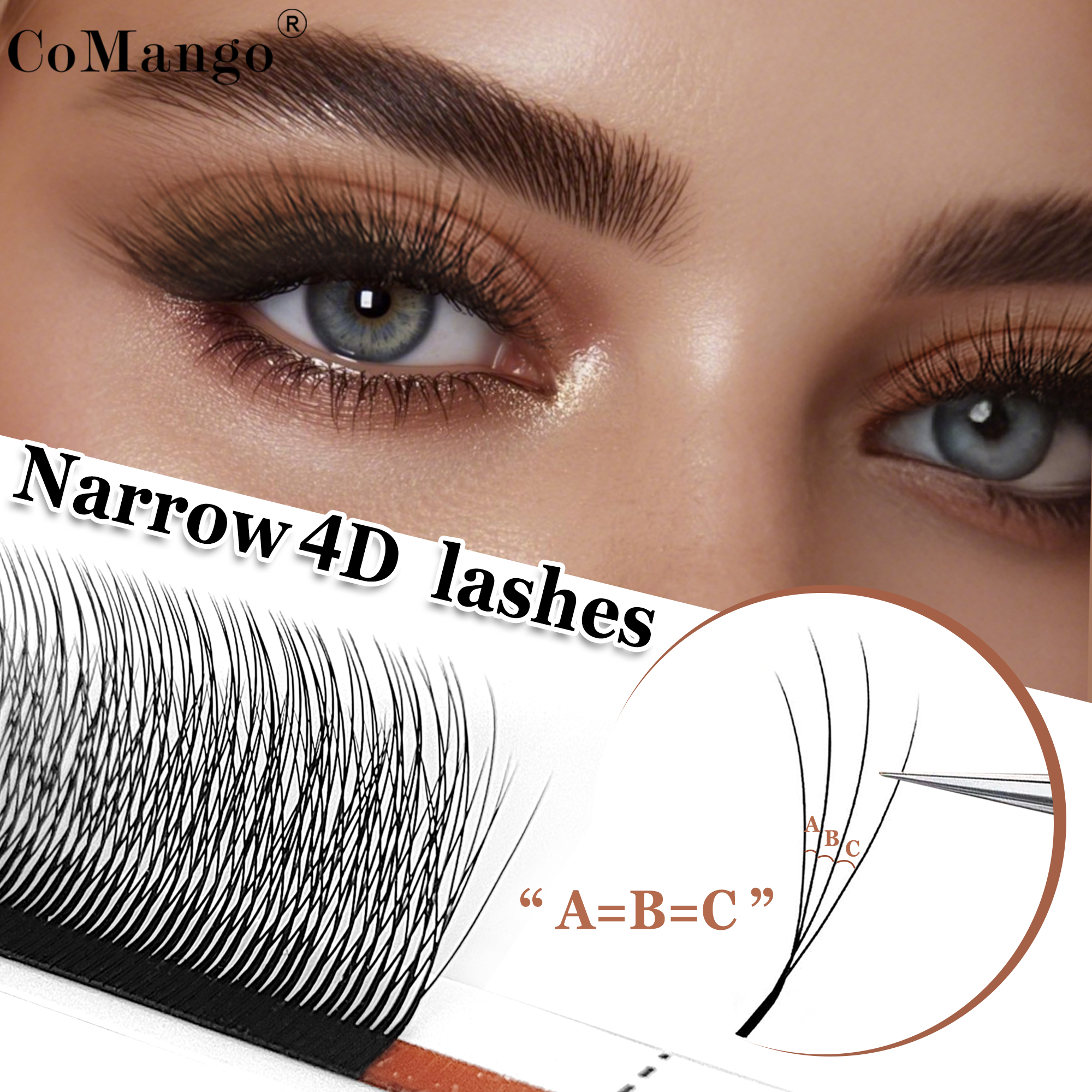 CoMango W Shape Eyelash Extens - Eyelash Extension Wet Look recension och pris
