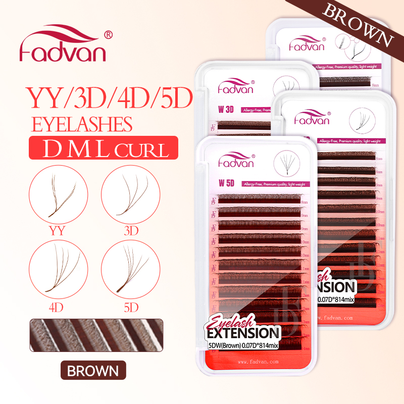 FADVAN Brown 4D/3D/5D lashes W - Eyelash Extension For Asian Eyes recension och pris