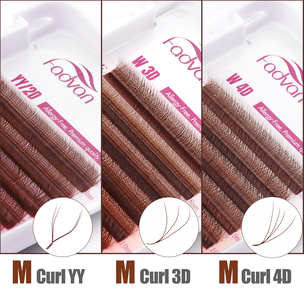 FADVAN Brown 4D/3D/5D lashes W - Eyelash Extension For Asian Eyes recension och pris