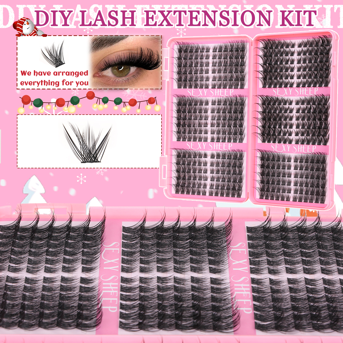 Eyelash Clusters Kit Cat Lashe - Eyelash Extension Home Service recension och pris