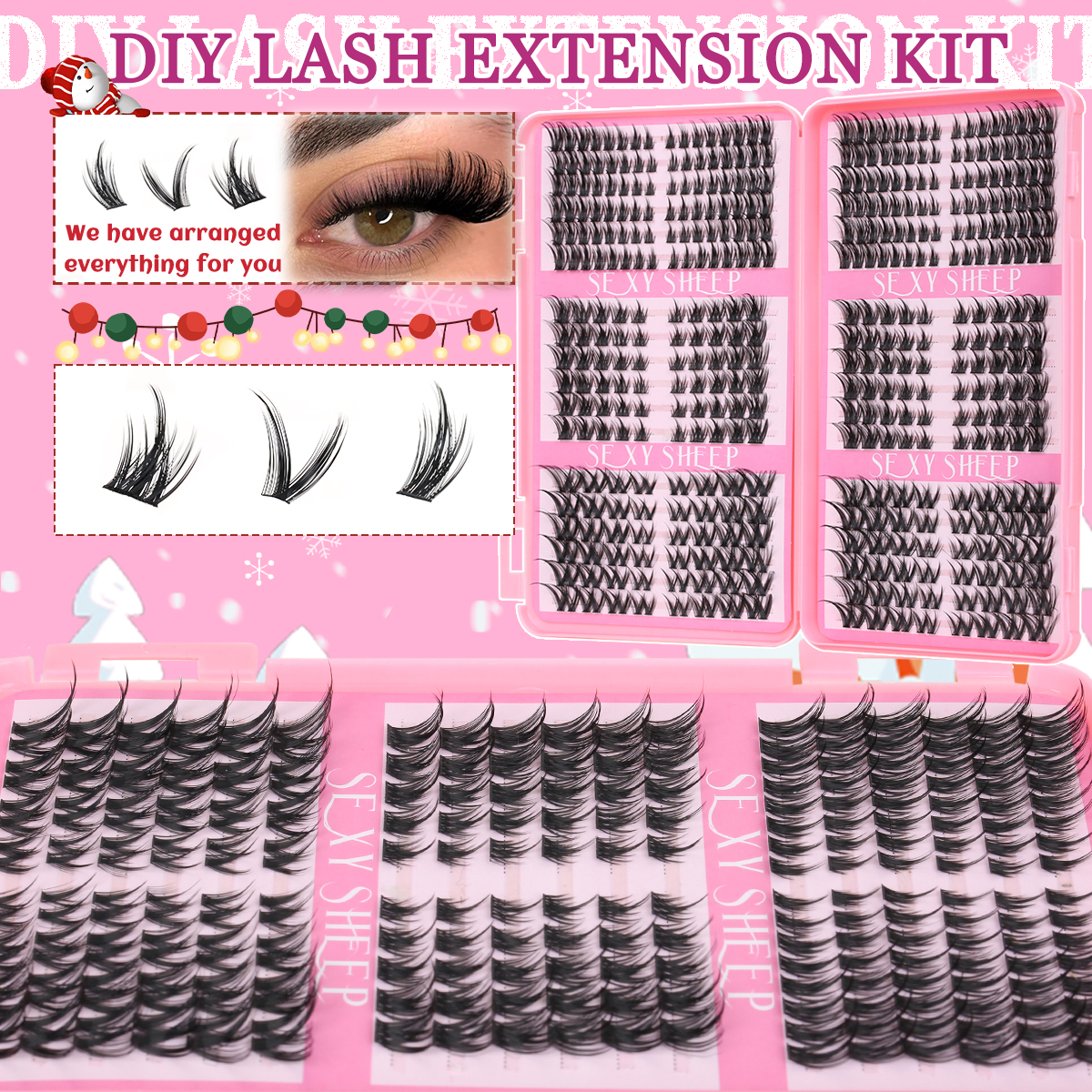 Eyelash Clusters Kit Cat Lashe - Eyelash Extension Home Service recension och pris