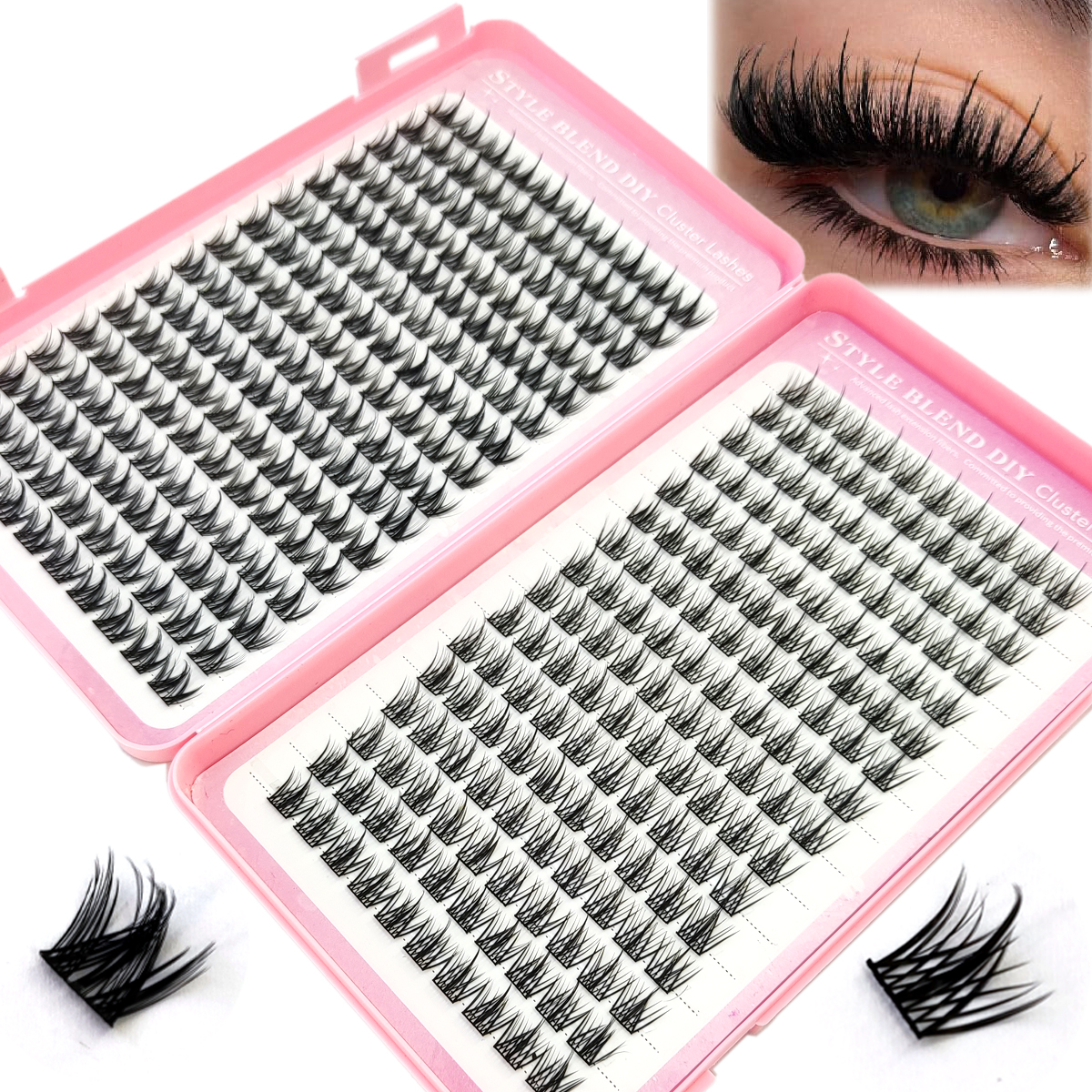 Sharp eyelash clusters, disper - Eyelash Extension Single Lash recension och pris