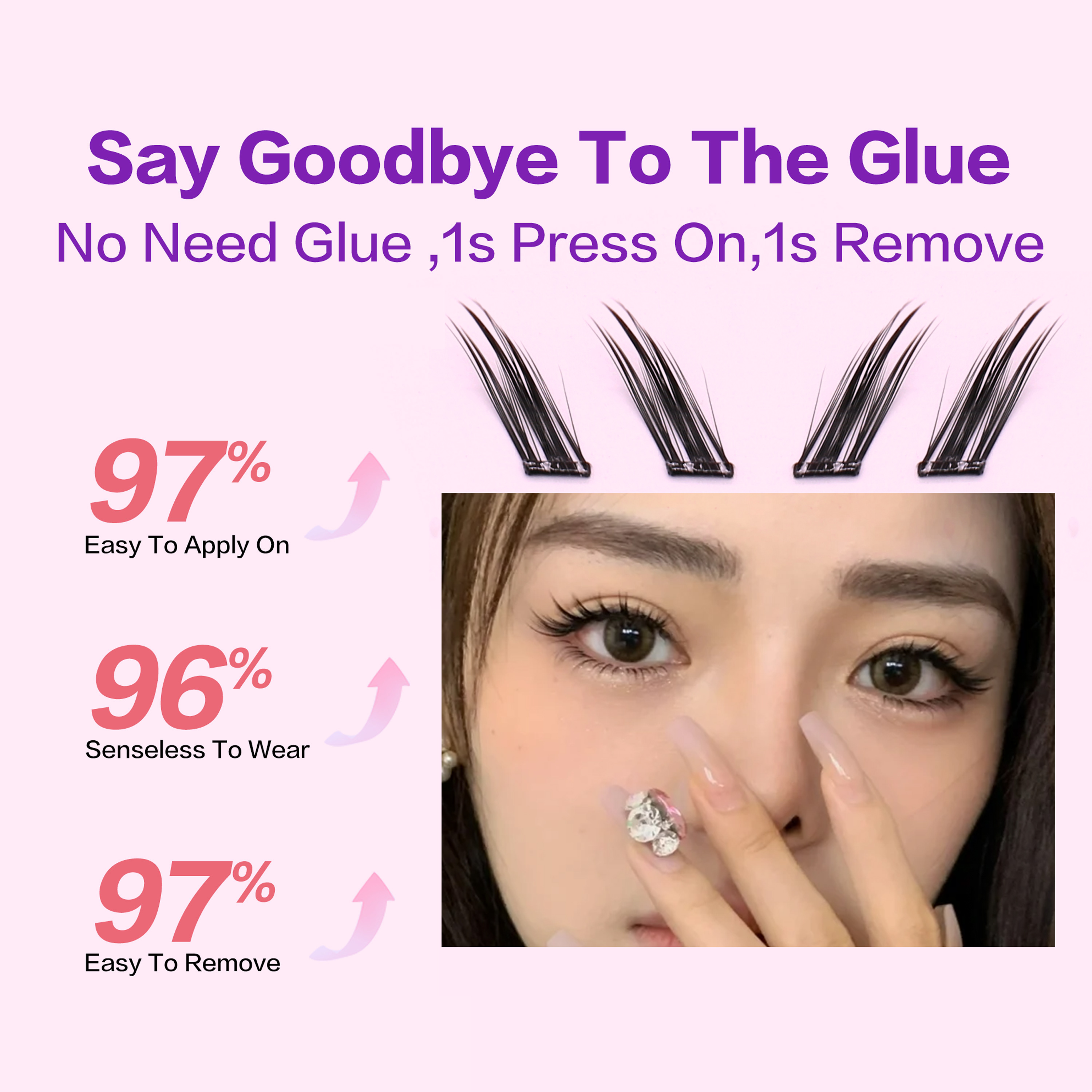 FindLove Fox Eye Lashes Pre Gl - Eyelash Extension Uv Glue recension och pris