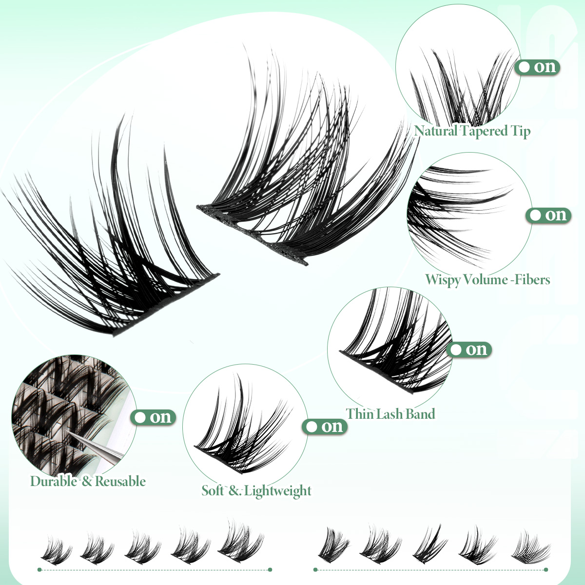 Lash Clusters Kit Thick Curl E - Eyelash Extension Glue Remover recension och pris