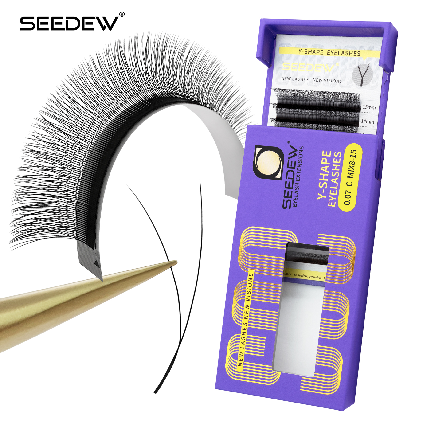 SEEDEW 0.07/0.10 Single Tip 2D - Eyelash Extension Single Lash recension och pris