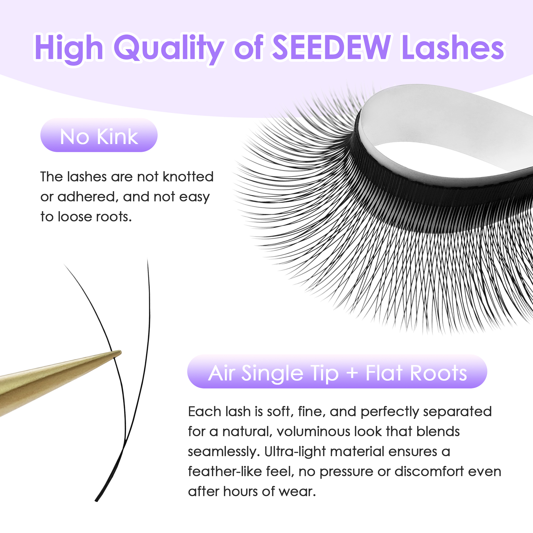 SEEDEW 0.07/0.10 Single Tip 2D - Eyelash Extension Single Lash recension och pris