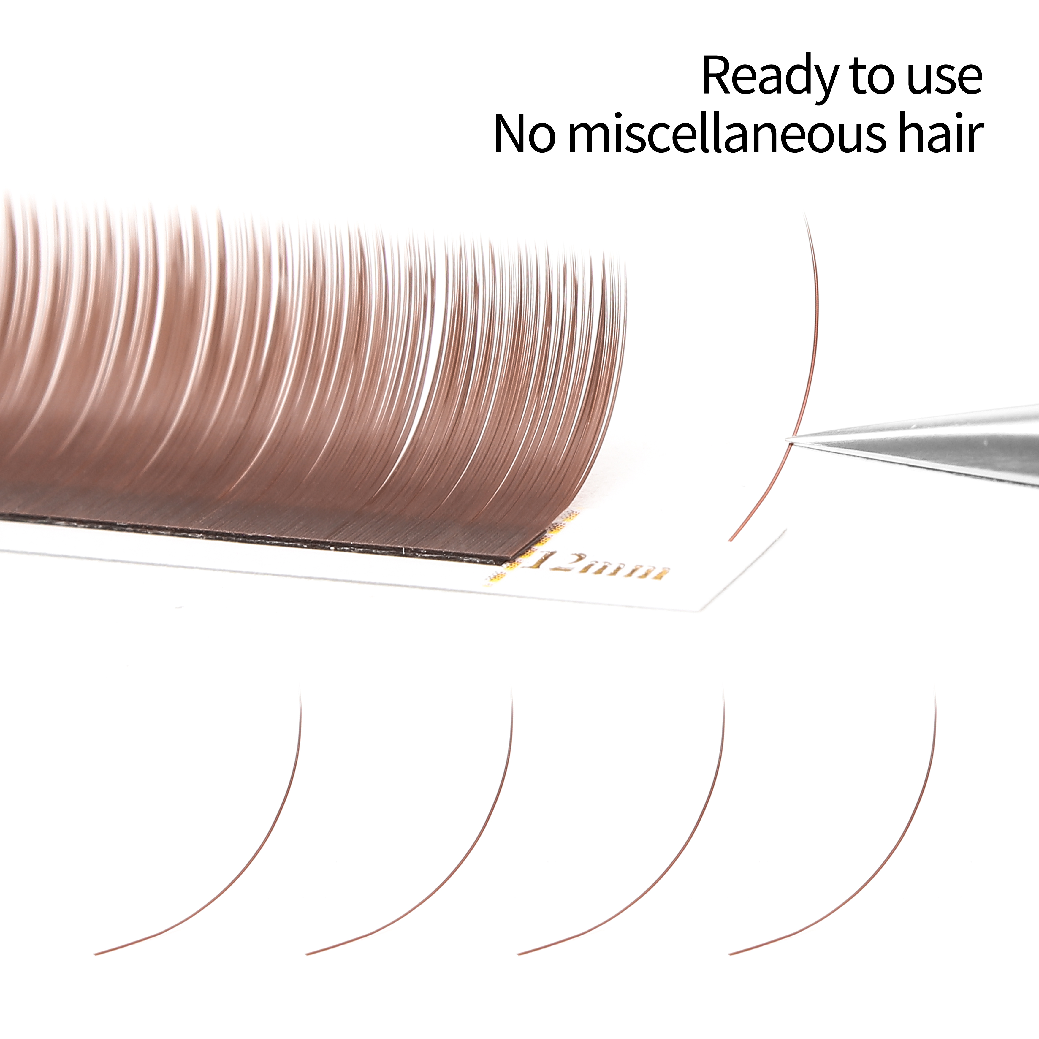 XIUSUZAKI Brown Grey Flat Eyel - Eyelash Extension For Asian Eyes recension och pris