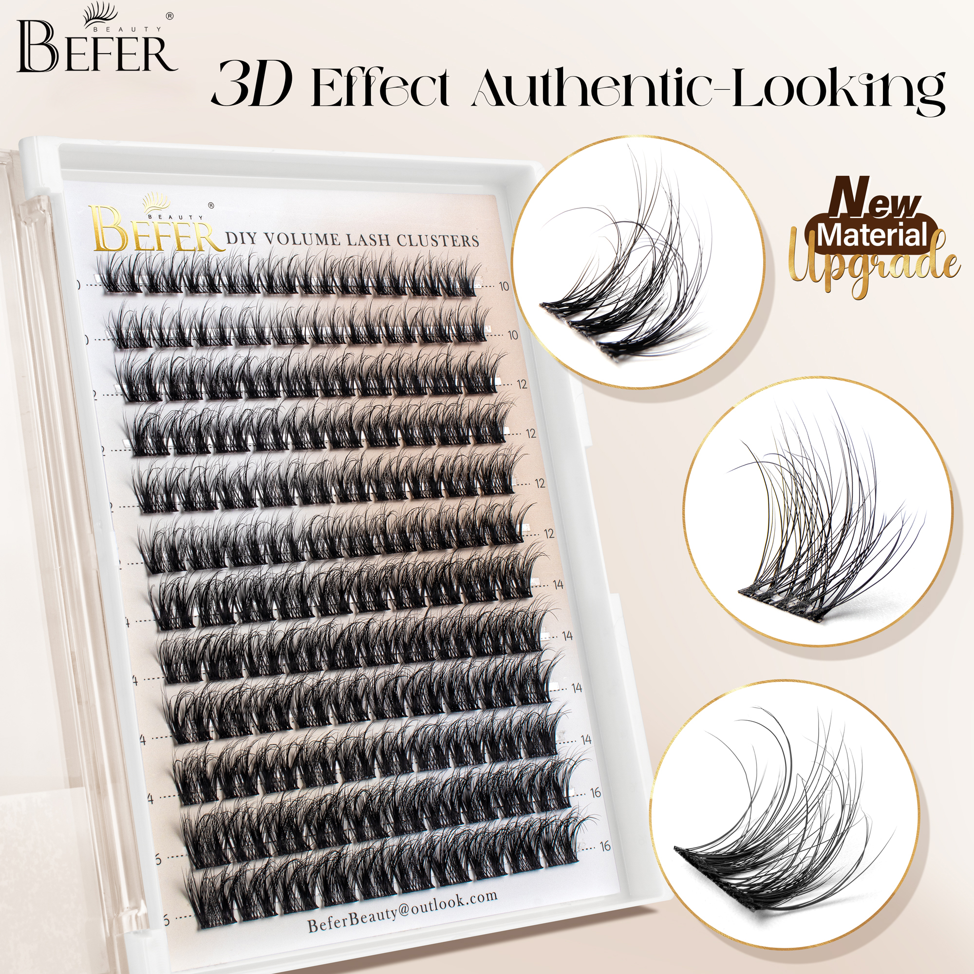 Befer Natural Lashes Clusters  - Eyelash Extensions recension och pris