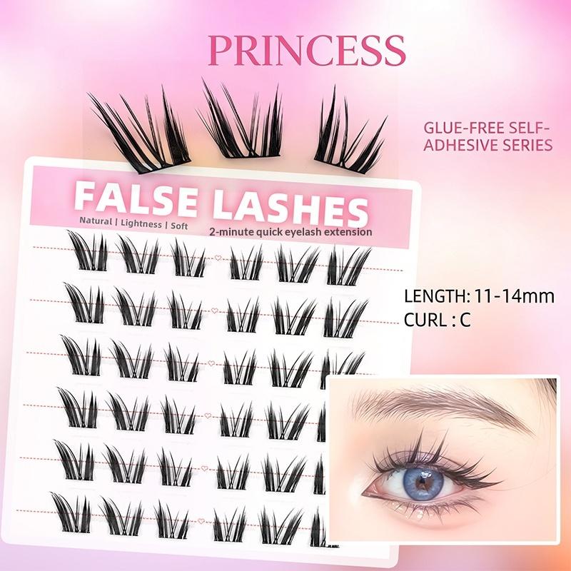 6 Rows Dense Natural False Eye - Eyelash Extensions recension och pris