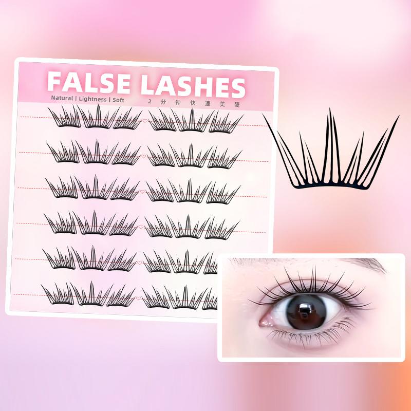 6 Rows Dense Natural False Eye - Eyelash Extensions recension och pris