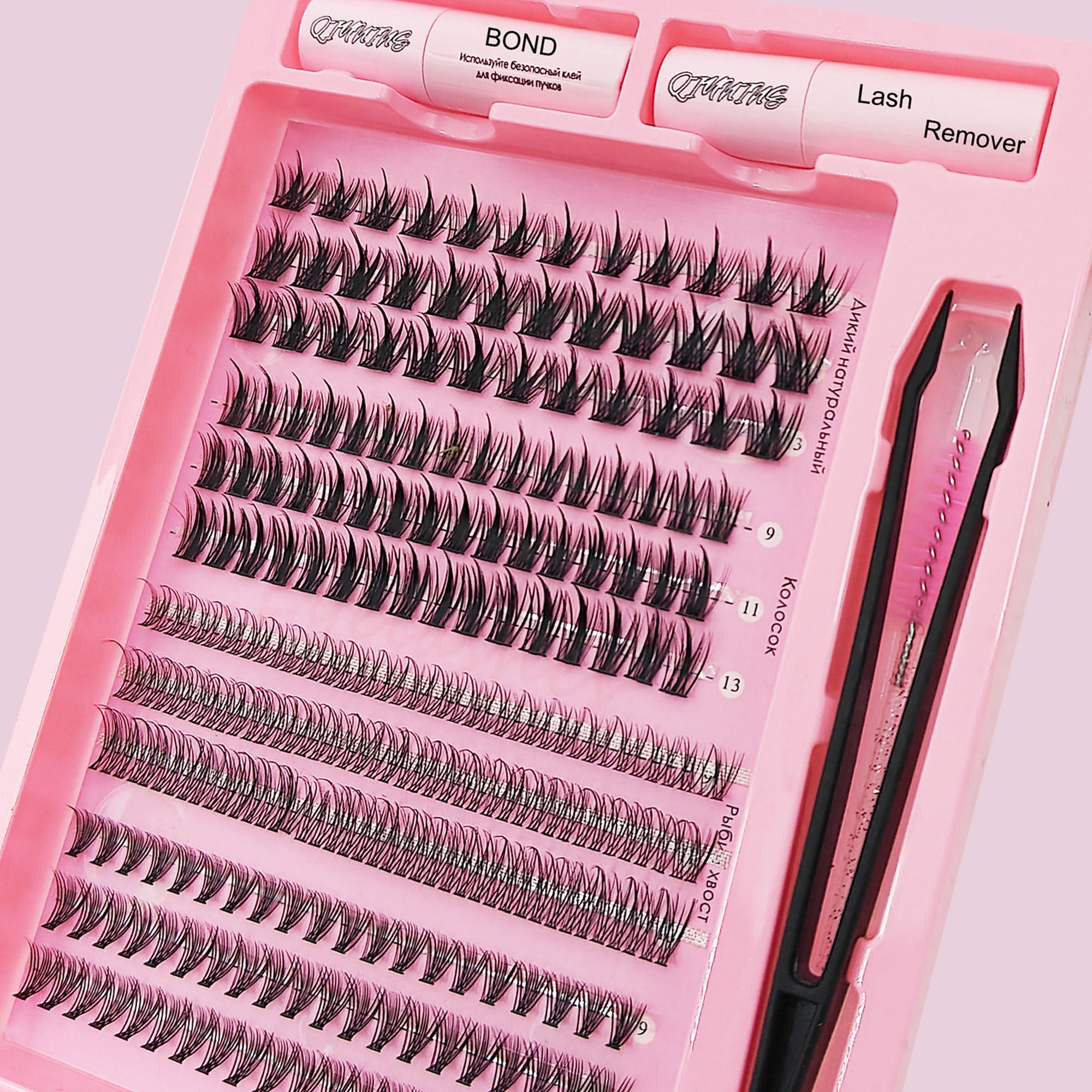 QIUNING Manga Lash Clusters Ki - Eyelash Extension Wet Look recension och pris