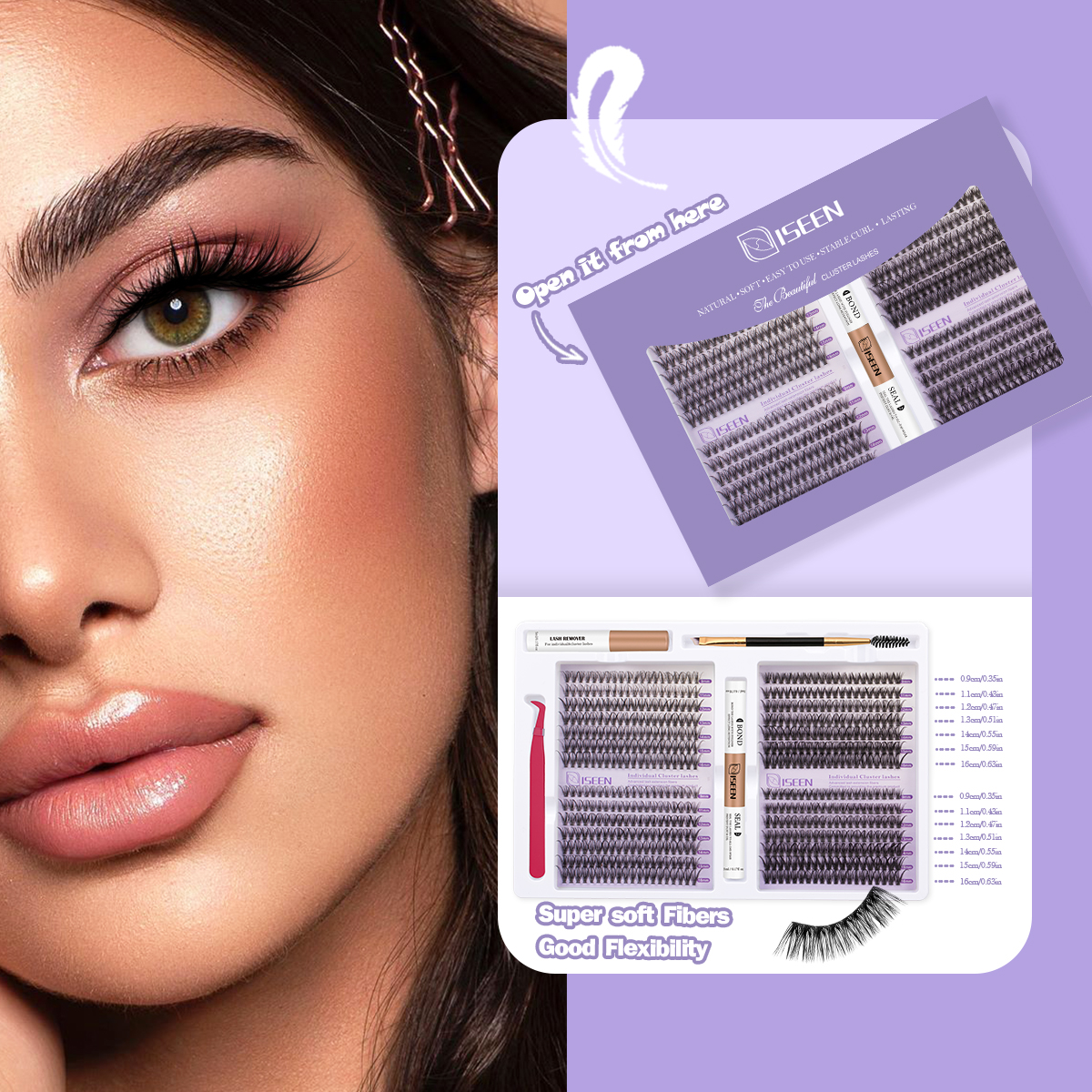 Eyelash Clusters Kit Soft Volu - Eyelash Extension Glue Remover recension och pris
